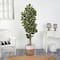 6ft. Oak Artificial Tree in Handmade Natural Jute and Cotton Planter UV Resistant (Indoor/Outdoor)